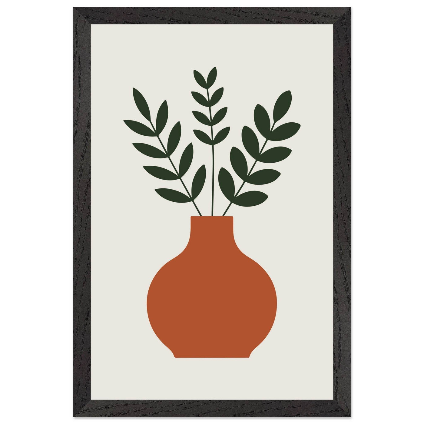Terracotta Vase Greenery - Vibrantwalls