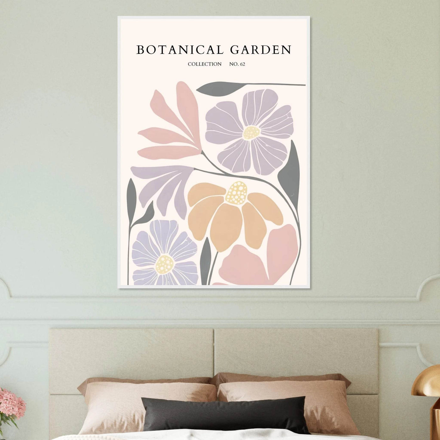 Botanical Garden Framed Posters – Soft Hues & Abstract Floral Prints | Ready-to-Hang Wall Art - Vibrantwalls