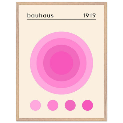 Bauhaus Pink Gradient Circle - Vibrantwalls