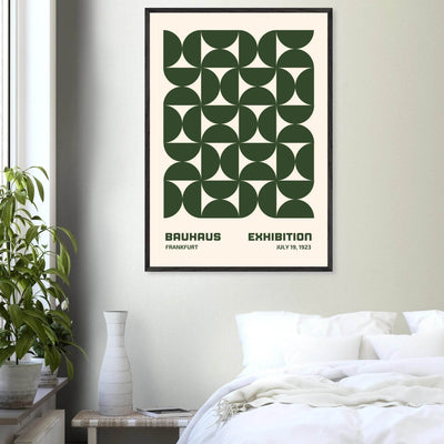 Bauhaus Forest Green & Cream Modern - Vibrantwalls