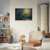 Tree of Life Jewelry - Golden Blooms & Midnight Sky Design - Vibrantwalls