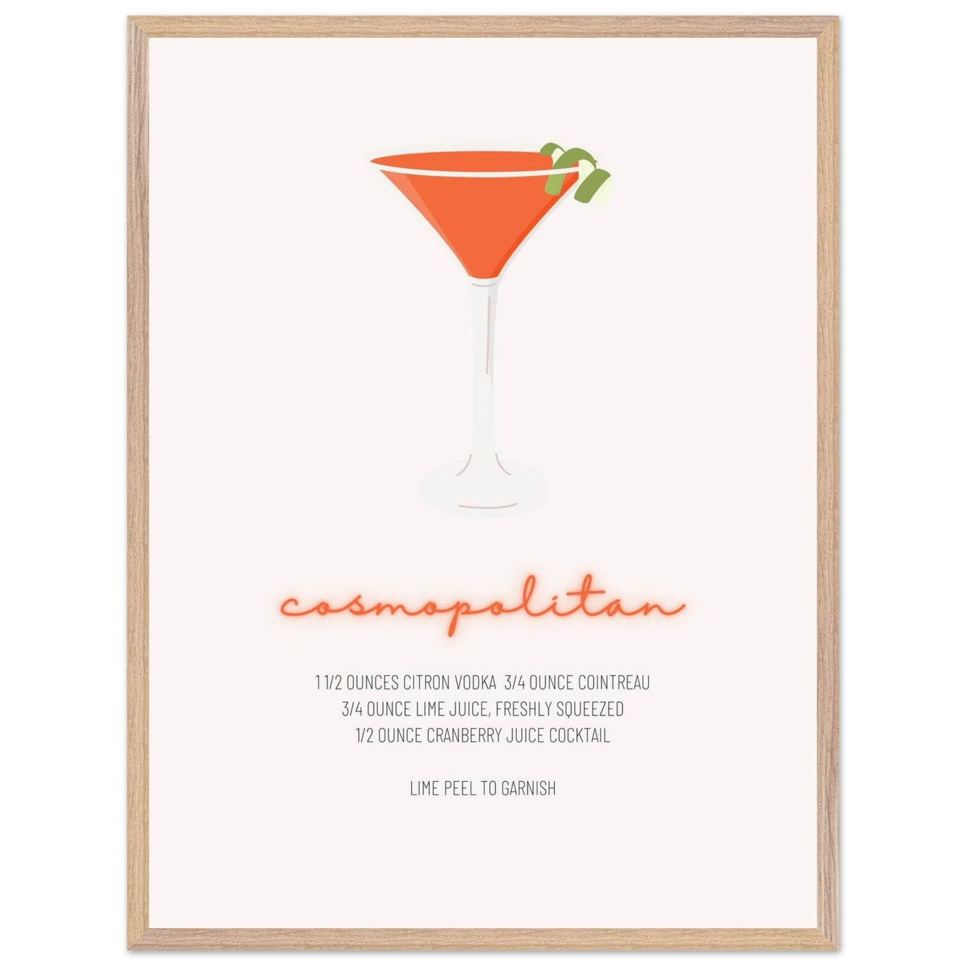 Cosmopolitan Cocktail Recipe Pink Vodka Cranberry Drink - Refreshing Cocktail Delight - Vibrantwalls