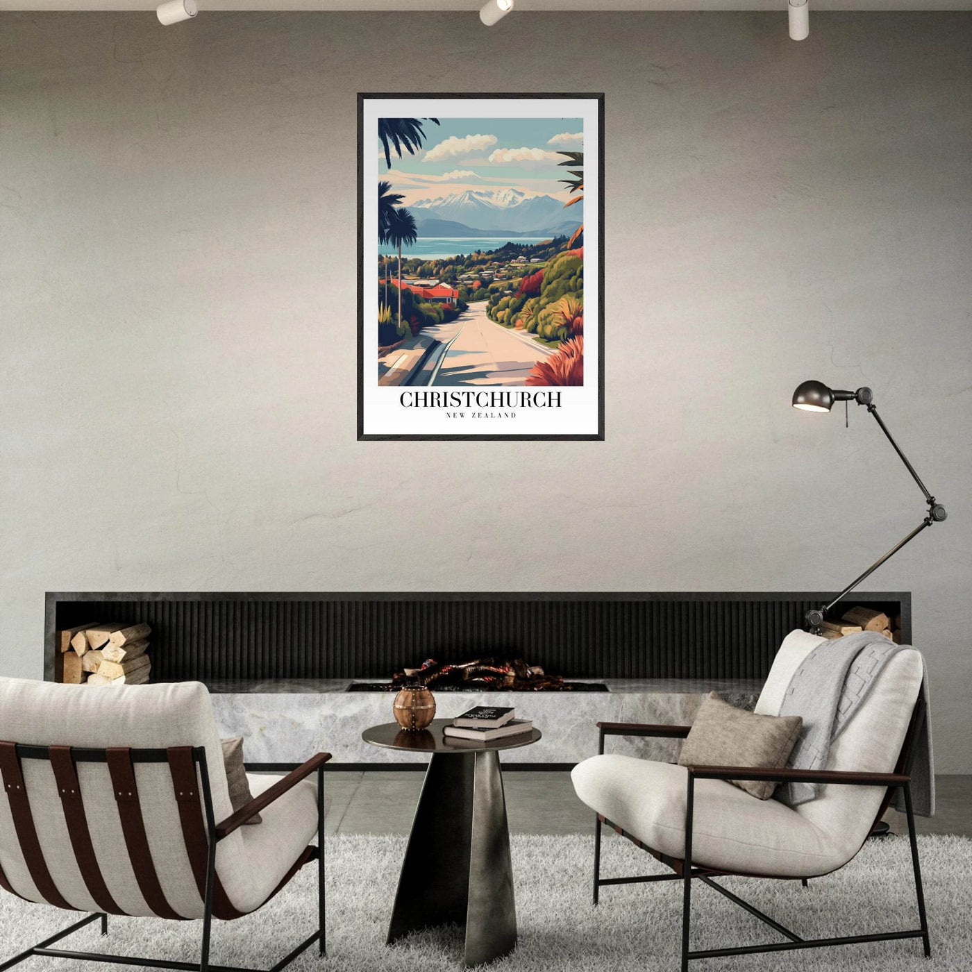 Christchurch New Zealand Framed Poster – Vintage Travel Wall Art with Wooden Frame - Vibrantwalls