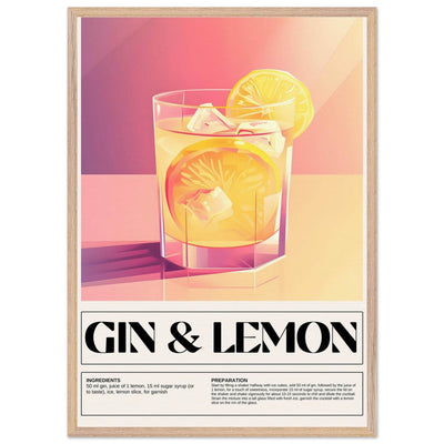 Gin & Lemon Print - Vibrantwalls