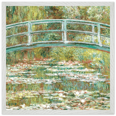 Bridge Over a Pond Art Print - Water Lilies Decorative Artwork for Your Space - Vibrantwalls