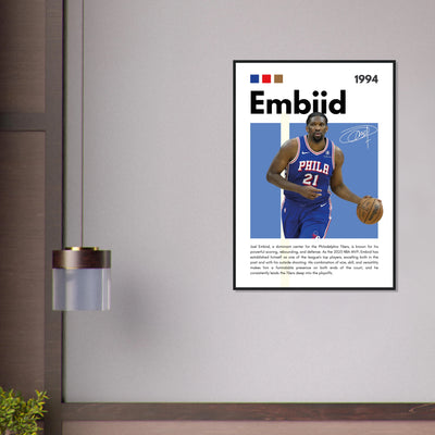 Joel Embiid The Process 76ers Framed Poster Vibrantwalls