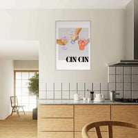 Cin Cin Gin Tonic Recipe Wall Art - Vibrantwalls
