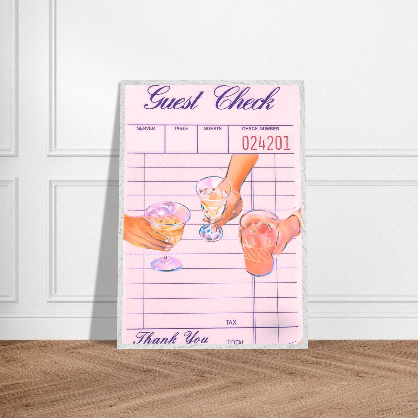 Retro Bar Tab Cocktail Recipe - Vibrantwalls