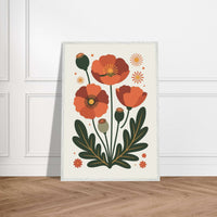 Abstract Floral Bloom Terracotta Earth Tones - Vibrantwalls