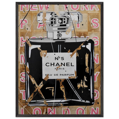 Chanel No. 5 Abstract Luxury Perfume Art Print – Premium Framed Pop Art for Modern Interiors - Vibrantwalls