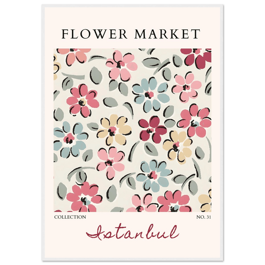 Istanbul Flower Market Vibrant Floral Abstract Ready-to-Hang - Wall Art - Vibrantwalls