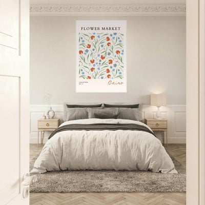 Flower Market Cairo Framed Poster – Abstract Floral Art Print | Earthy Tones & Ready-to-Hang Decor - Vibrantwalls