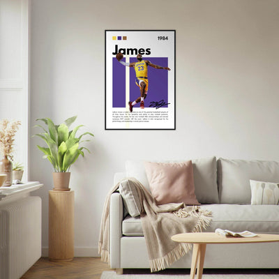 LeBron James Lakers Championship Vintage Art Print - Vibrantwalls