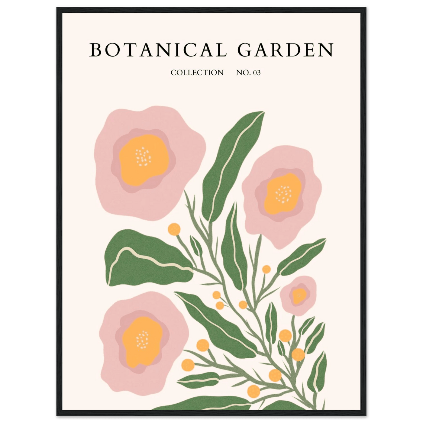 Botanical Garden Collection Framed Poster - Abstract Floral Art Prints in Soft Pinks & Greens | Ready-to-Hang - Vibrantwalls