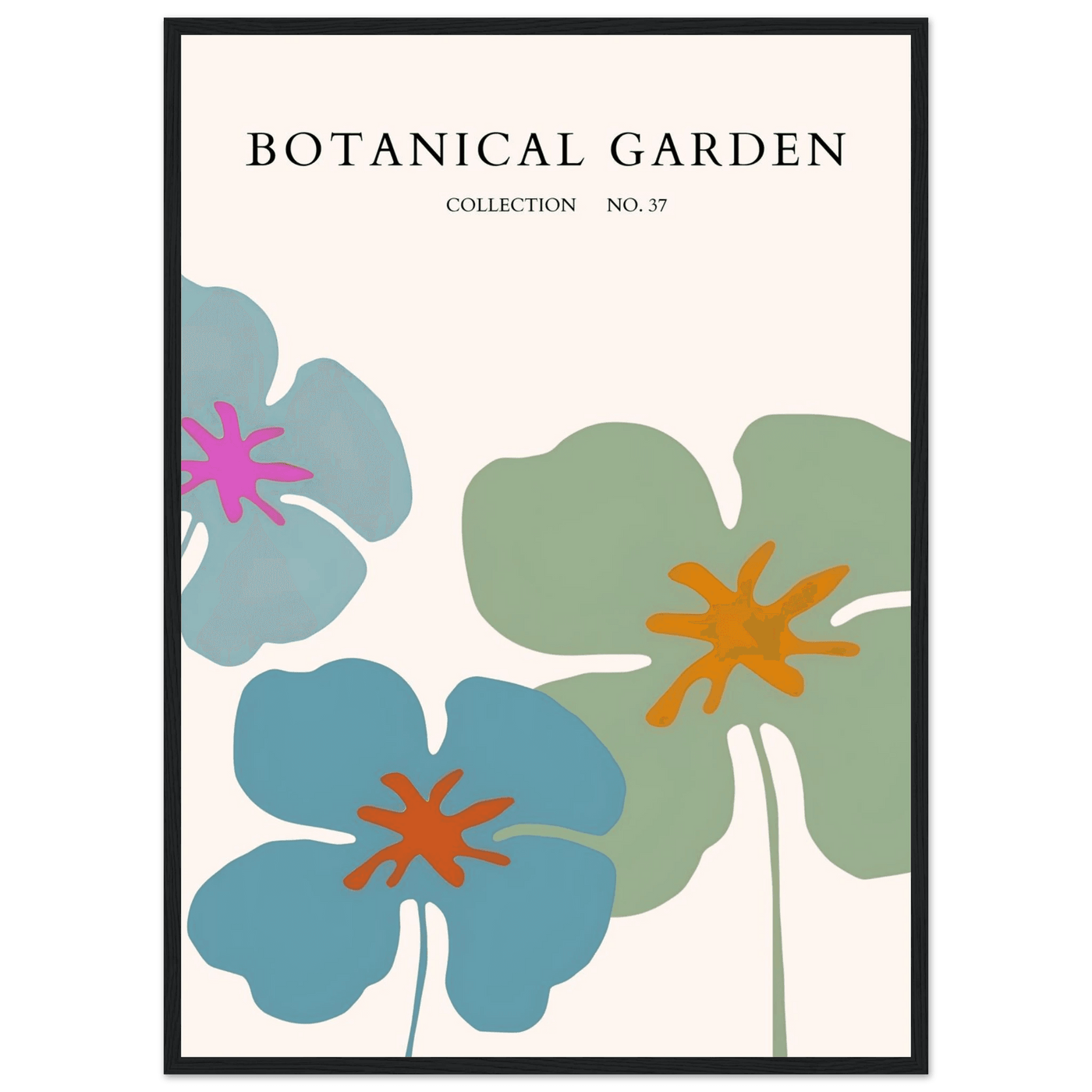 Abstract Botanical Garden Framed Posters – Vibrant Floral Art Prints in Your Choice of Frame & Size | Ready-to-Hang - Vibrantwalls