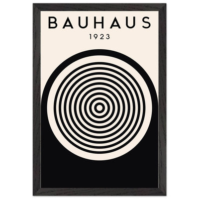 Bauhaus Black and White Art - Concentric Circle Design - Vibrantwalls