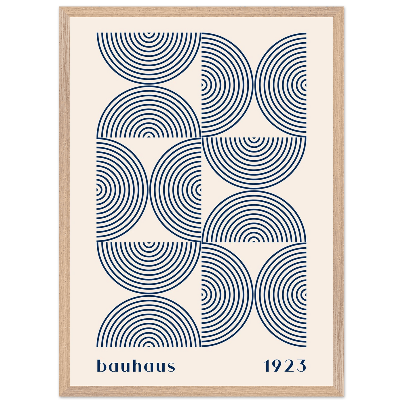 Bauhaus 1923 Navy & Beige - Vibrantwalls