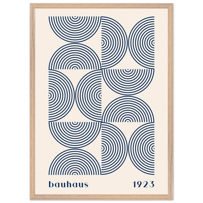 Bauhaus 1923 Navy & Beige - Vibrantwalls