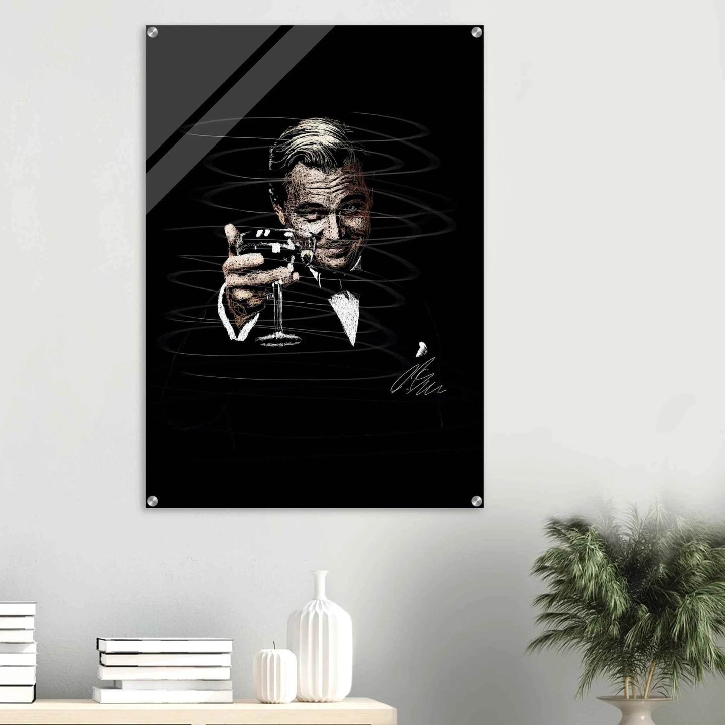 Gatsby Toast Acrylic Print – Iconic Sketch Art, Vibrant & Durable Wall Decor in Various Sizes - Vibrantwalls