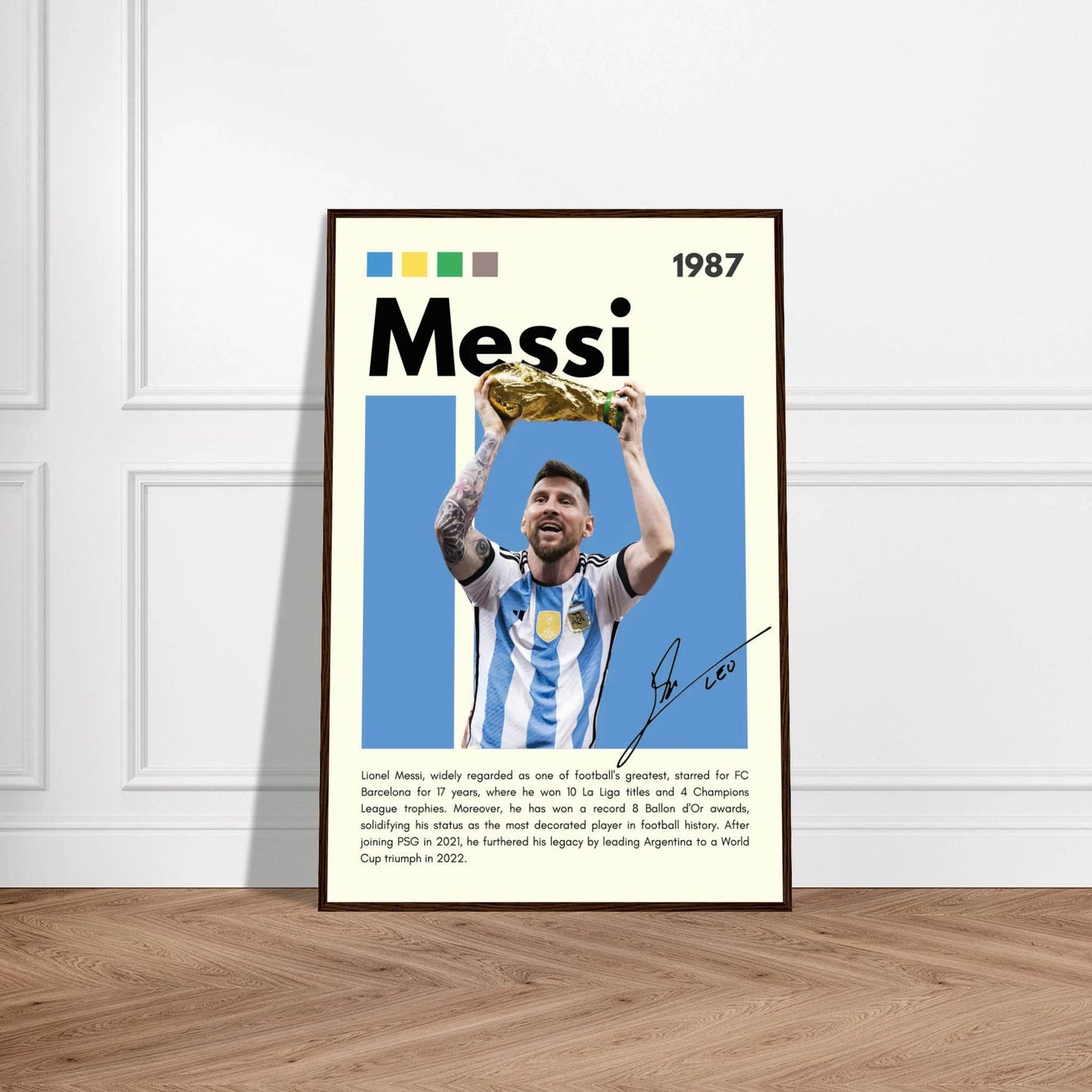 Lionel Messi World Cup Champion Football Legends Wall Art - Vibrantwalls