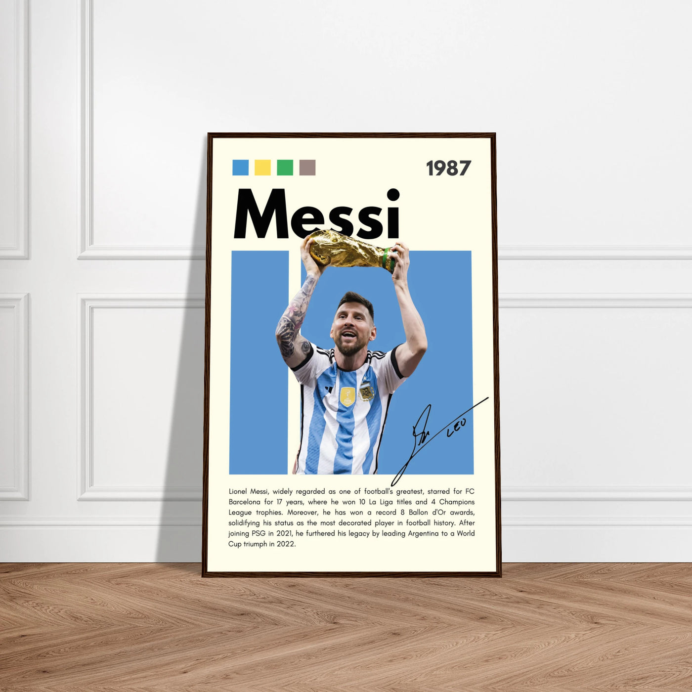Lionel Messi World Cup Champion Framed Poster Vibrantwalls