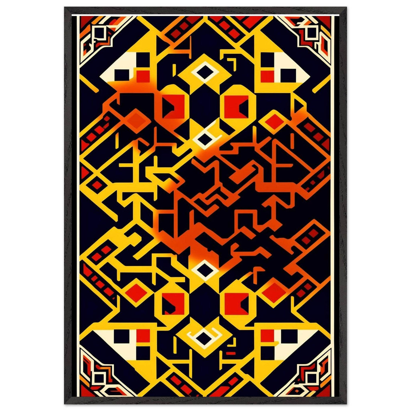Abstract Geometric Poster for Modern Home Decor Framed Art - Vibrantwalls