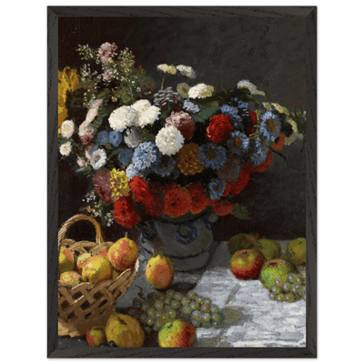 Still Life Wall Art Print of Flowers and Fruit for Elegant Home Decor - Vibrantwalls