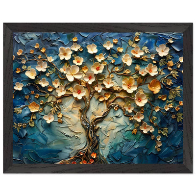 Textured Tree of Life Impasto Blooms - Vibrantwalls