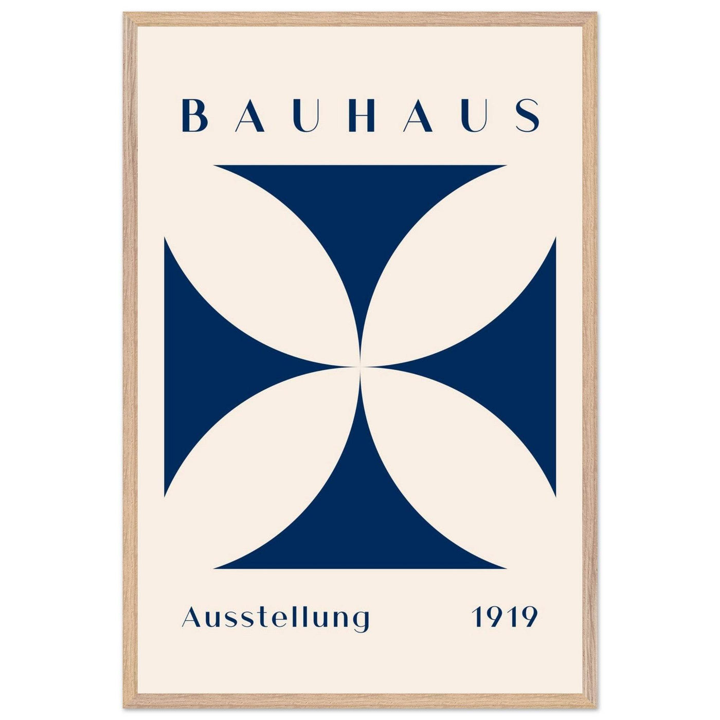Bauhaus Exhibition 1919 - Navy Cream - Vibrantwalls