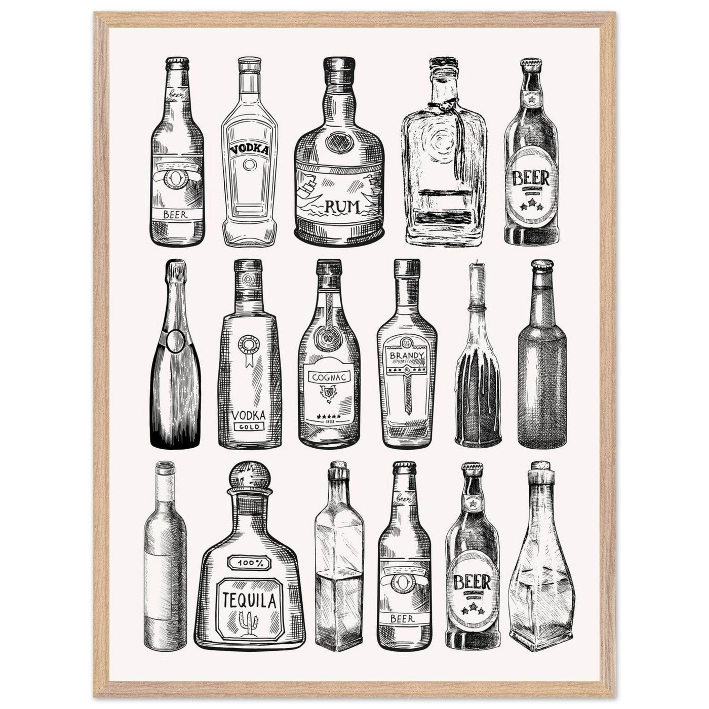Gin Tonic Cocktail Recipe Classic Bar Print - Vibrantwalls