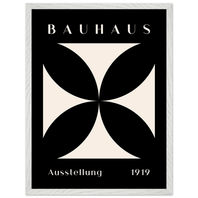 Bauhaus Ausstellung 1919 Black & Cream Minimalist - Vibrantwalls