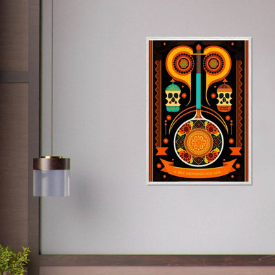 Vibrant Day of the Dead Guitar - Vibrantwalls