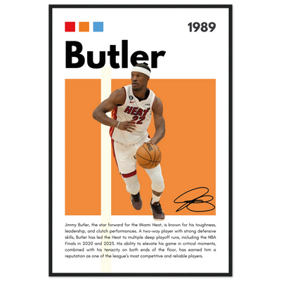 Jimmy Butler Heat Culture Miami Framed Poster 60x90 cm 24x36″ Black frame Vibrantwalls