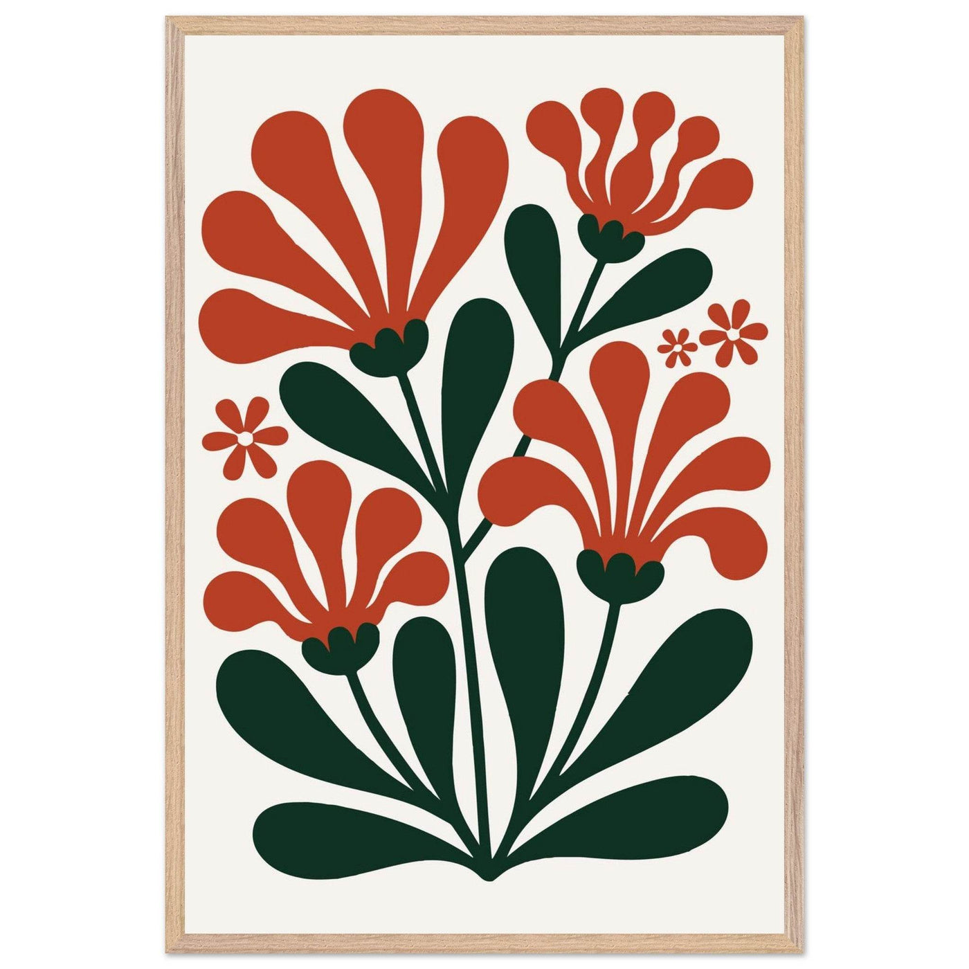 Floral Bloom Terracotta Pot in Green Design for Stylish Plant Display - Vibrantwalls