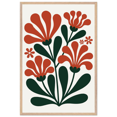 Floral Bloom Terracotta Pot in Green Design for Stylish Plant Display - Vibrantwalls