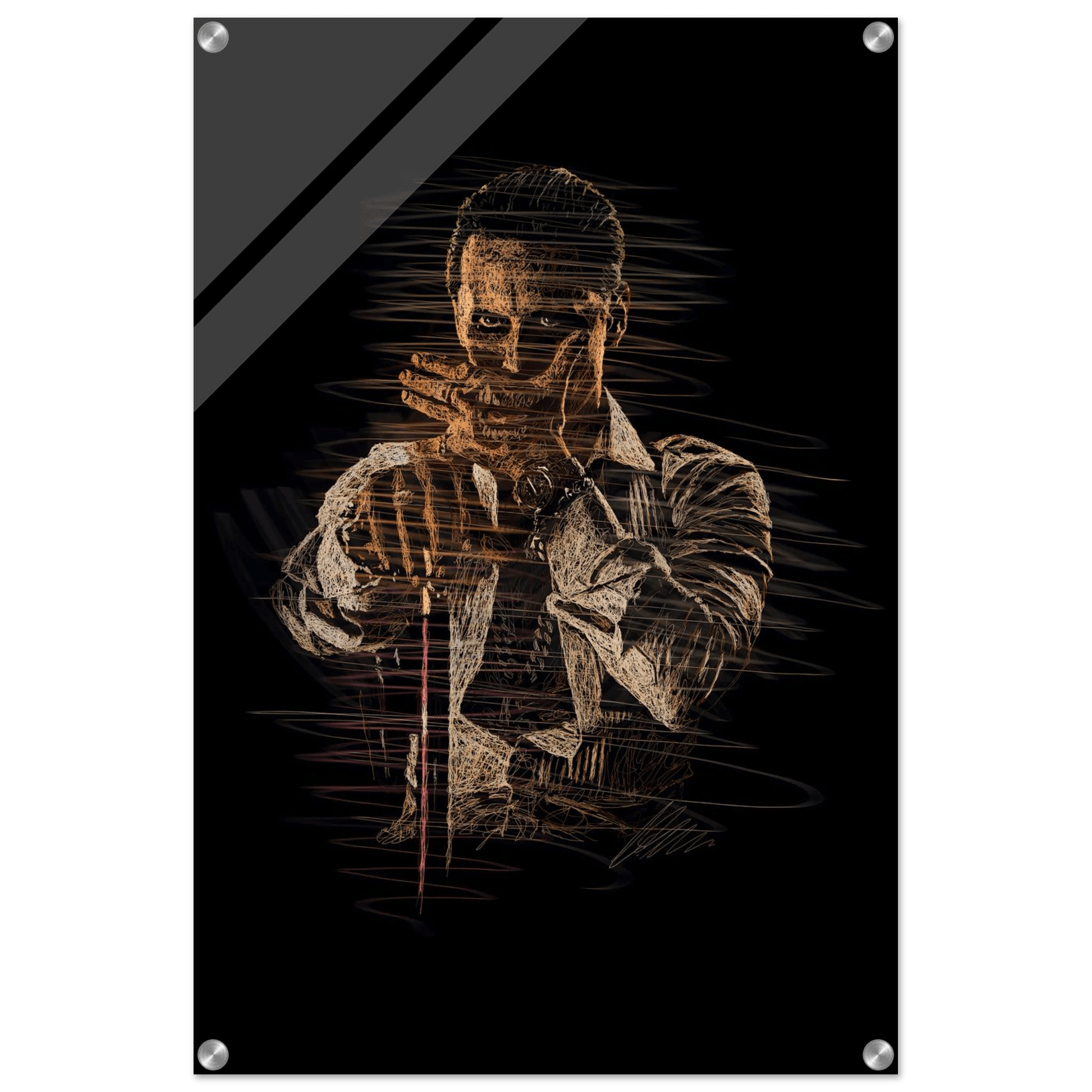 Connor McGregor Wall Art – Scribble Art Acrylic Print for Modern Dynamic Home Decor - Vibrantwalls