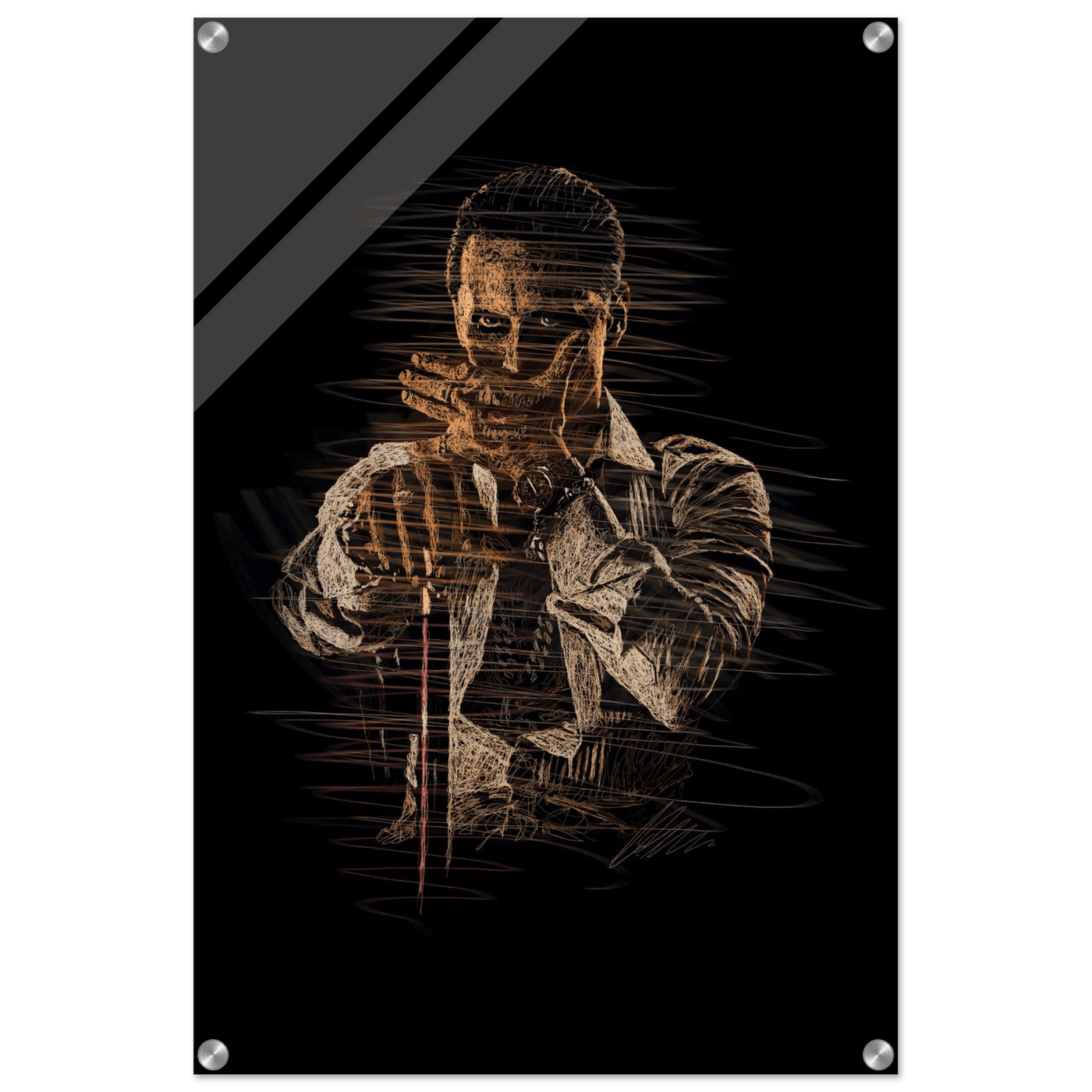 Connor McGregor Wall Art – Scribble Art Acrylic Print for Modern Dynamic Home Decor - Vibrantwalls