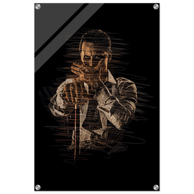 Connor McGregor Wall Art – Scribble Art Acrylic Print for Modern Dynamic Home Decor - Vibrantwalls