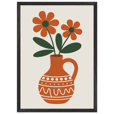 Abstract Floral Vase Art - Vibrantwalls
