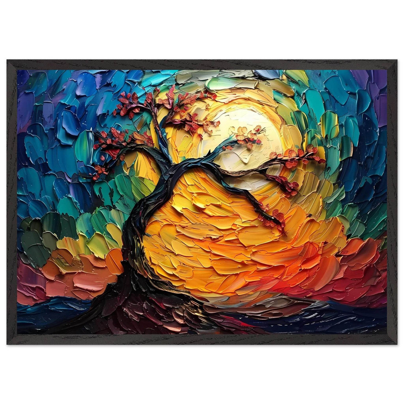 Impasto Tree of Life Poster - Vibrantwalls