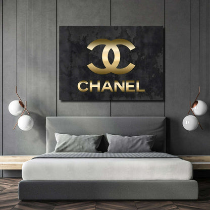 Black and Gold Chanel Canvas Wall Art - Vibrantwalls