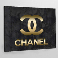 Black and Gold Chanel Canvas Wall Art - Vibrantwalls
