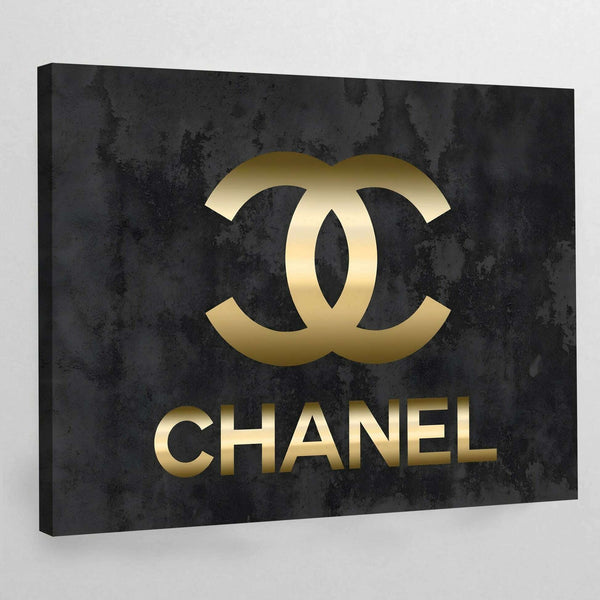 Black and Gold Chanel Canvas Wall Art - Vibrantwalls