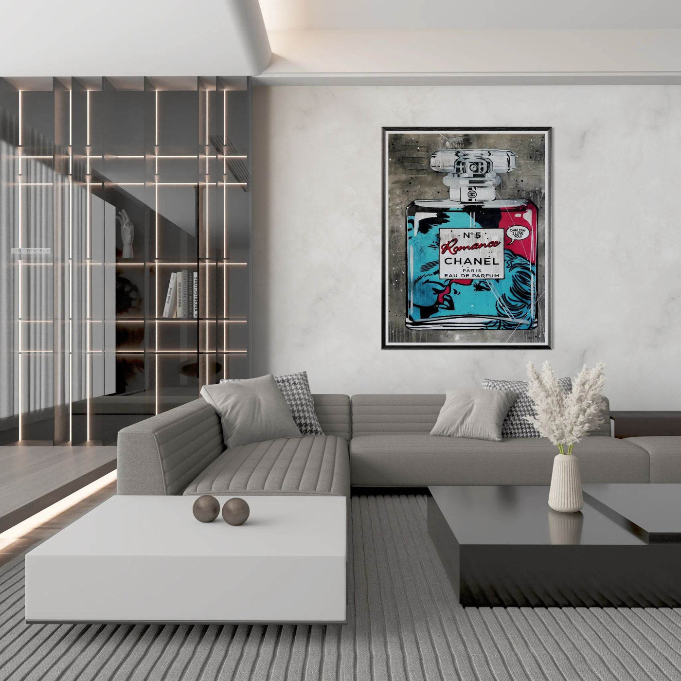 Chanel No. 5 'Romance' Pop Art Print - Iconic Fragrance Art in Your Choice of Frame & Size - Vibrantwalls