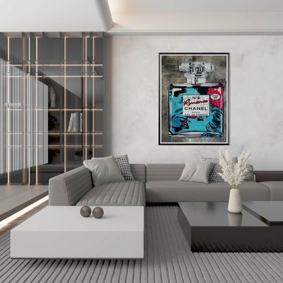 Chanel No. 5 'Romance' Pop Art Print - Iconic Fragrance Art in Your Choice of Frame & Size - Vibrantwalls