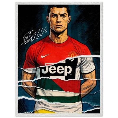 Cristiano Ronaldo Pop Art Mounted Framed Poster – Iconic, Ready to Hang, Eco-Friendly - Vibrantwalls