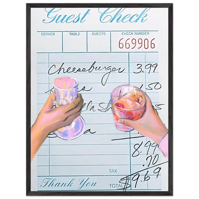 Retro Bar Tab Art - Vibrantwalls
