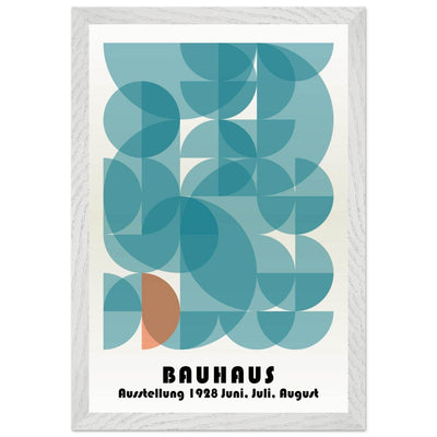 Bauhaus Geometric Art Decor in Teal & Orange – Stylish Modern Decor for Trendy Spaces - Vibrantwalls