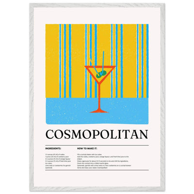Cosmopolitan Cocktail Recipe City Chic Bar Print - Vibrantwalls