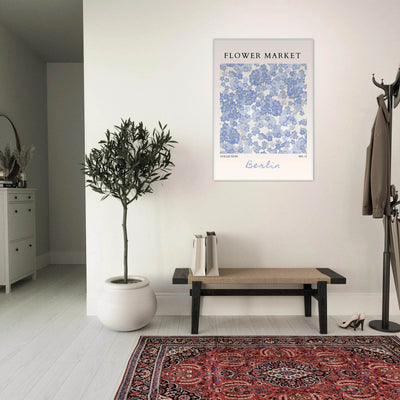Forget-Me-Not Bloom Framed Poster – Gentle Blue Floral Art Print | Berlin Collection | Ready-to-Hang Wall Art - Vibrantwalls